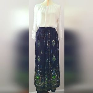 Woman's Sequin Long Skirt/ Modest/ Indian Style